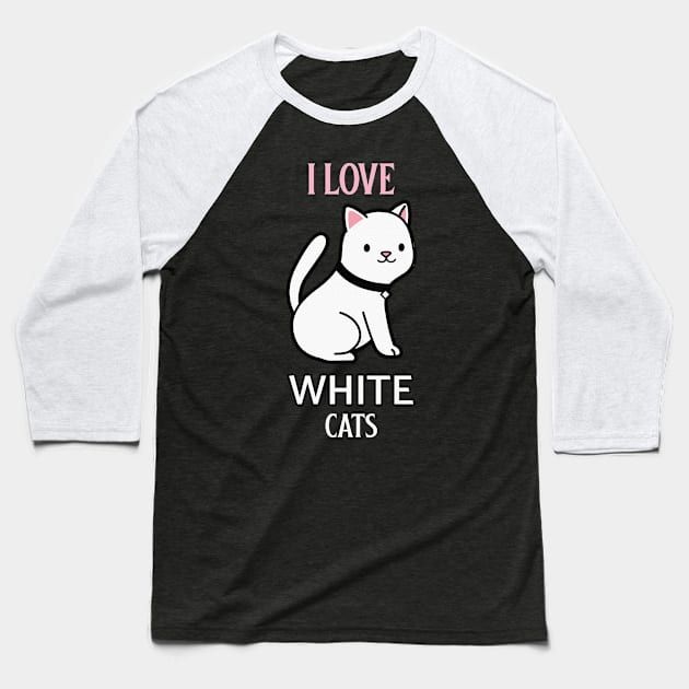 WHITE CAT Baseball T-Shirt by GreatSeries